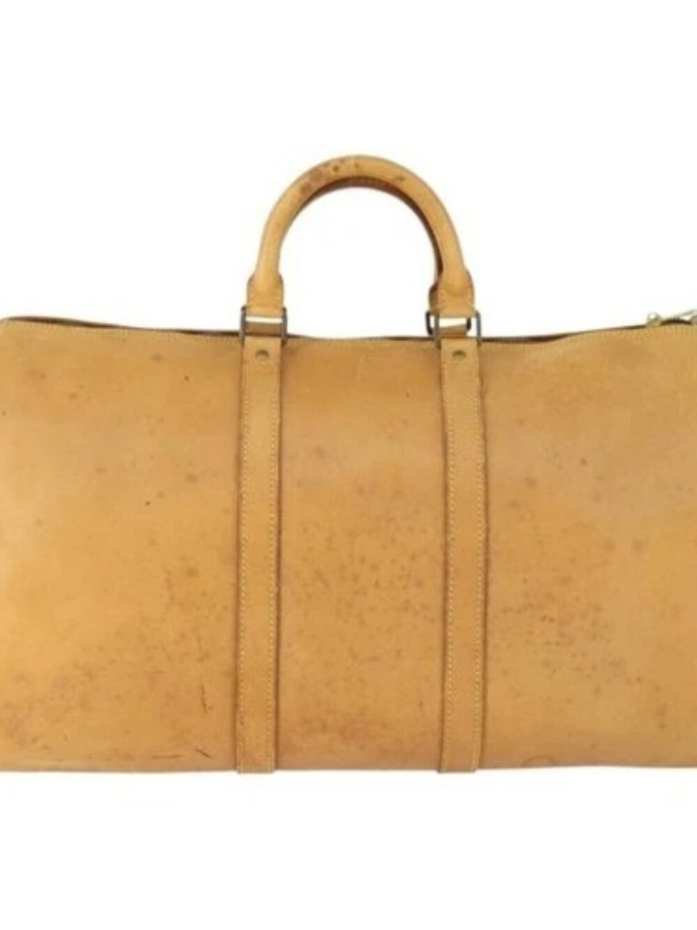 LOUIS VUITTON Nomad Keepall 55 Boston Bag Beige LV Auth 163339 - Picture 2 of 16